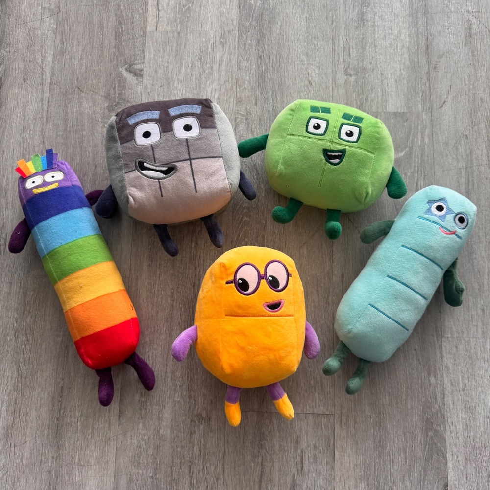 Learning Resources Numberblocks Plush Set Characters 5 Educational Toy Bundle